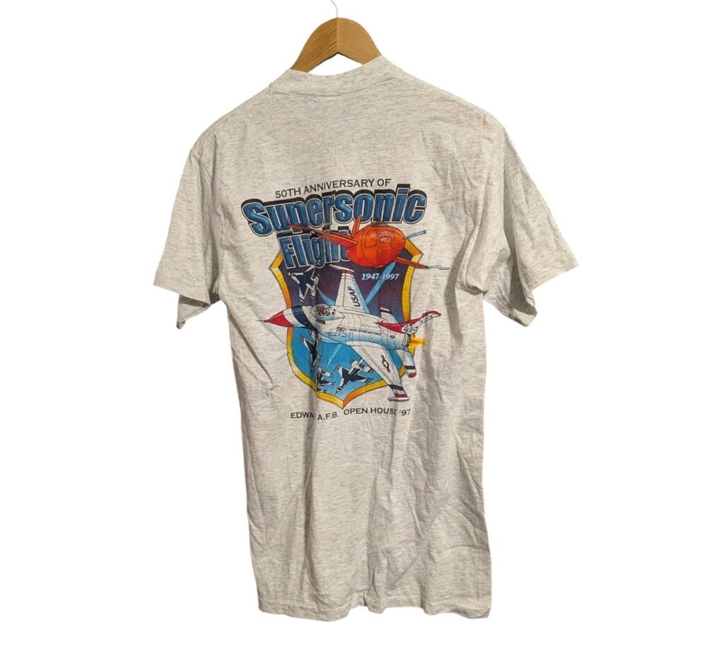 RARE Air Force Supersonic Flight Edwards AFB 50th Anniversary T-shirt 1997 USA U